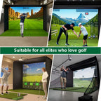 Stock 13Ft Inflatable Golf Simulator Enclosure Indoor/Outdoor Golf Practice Swing Tent with Projection Screen for All Skills