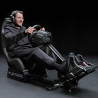 ® Evolution Racing Suède Lightweight Carbon Quality Steel Racing Simulator Cockpit, Black