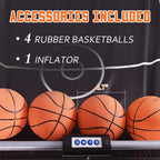 Indoor Basketball Arcade Game Double Electronic Hoops Shot 2 Player W/4 Balls