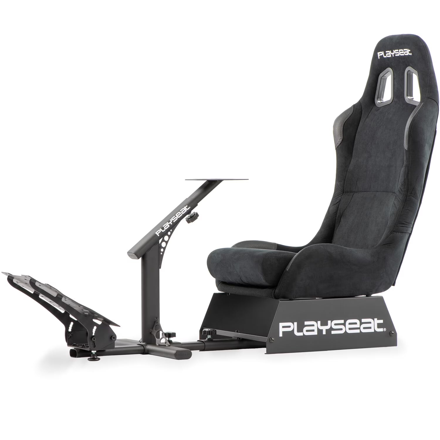 ® Evolution Racing Suède Lightweight Carbon Quality Steel Racing Simulator Cockpit, Black
