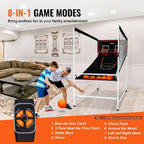 Arcade Games Basketball Game 2-Player Indoor Basketball Game Home Dual Shot Sport with 5-Balls