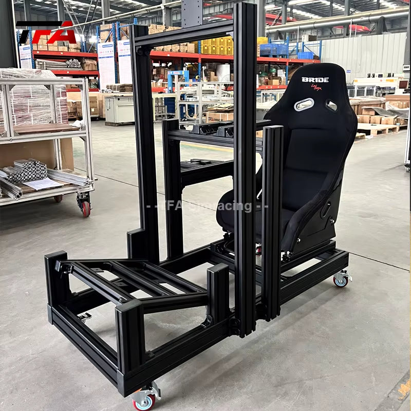 High Quality Games 4080 Pilot Simulation Frame Simulaotor Racing Cockpit Racing Game Simulator for Moza R5 R9 R12 Steering Wheel