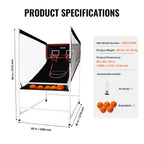 Arcade Games Basketball Game 2-Player Indoor Basketball Game Home Dual Shot Sport with 5-Balls
