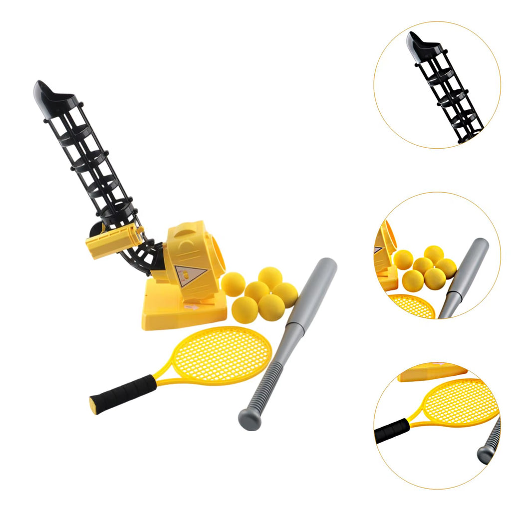 Automatic Baseball Pitching Machine Ball Launcher Training Equipment Batting Practice Toy for Teens Age 4+ Kids
