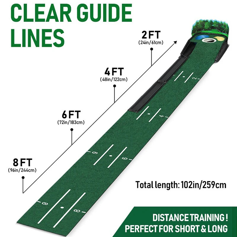 Portable Golf Putting Mat Beginners Practice Golf Putter Blanket Outdoor Golfs Training Aids Professional Sports Equipments