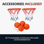 Hathaway Sure Shot 81-In Dual Basketball Arcade Game for Game Room - with LED Scoring, Foldable Indoor Basketball Game Design, Steel Frame, 8 Game Modes, Pump & Dual Hoops