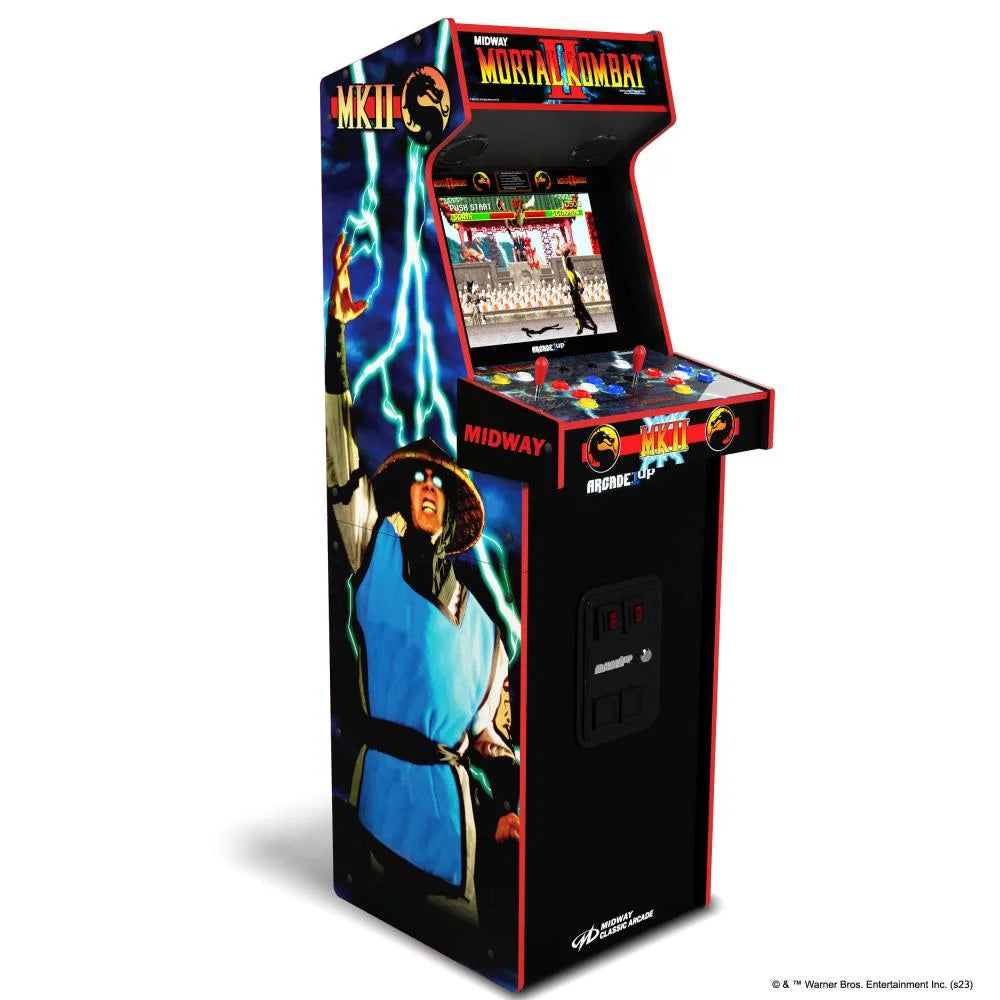 Mortal Kombat II Deluxe Arcade Game Con Gabinete De Pie De Tamaño Completo De 5 Pies De Alto, Negro