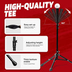 7X7 Feet Baseball Softball Hitting Pitching Net Tee Caddy Set with Strike Zone, Baseball Backstop Practice Net for Pitching Batting Catching for All Skill Levels