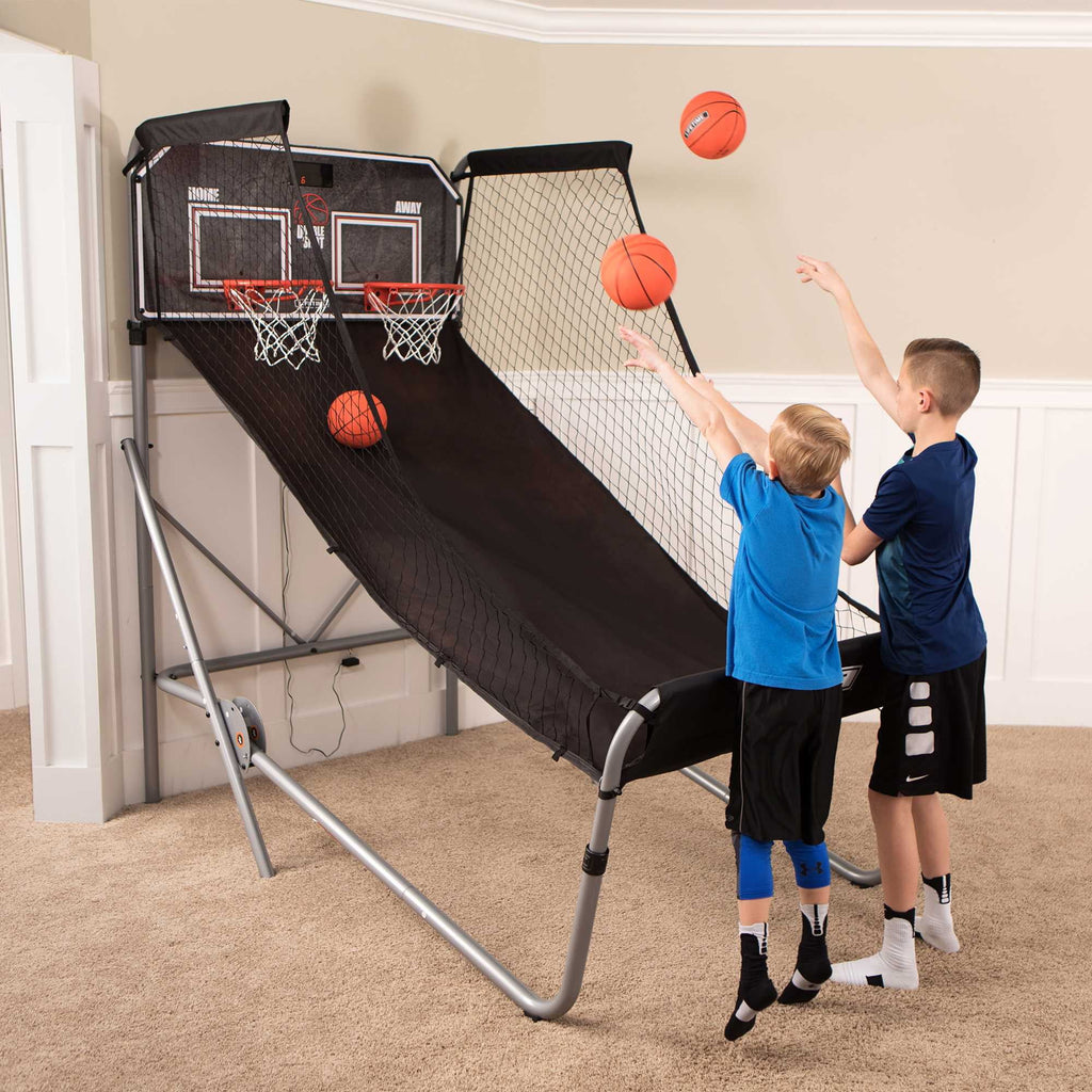 New Double Shot Deluxe Basketball Arcade Game - Standard AC Electrical or Batteries (90648)