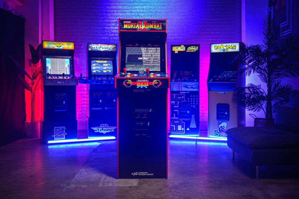 Mortal Kombat II Deluxe Arcade Game Con Gabinete De Pie De Tamaño Completo De 5 Pies De Alto, Negro