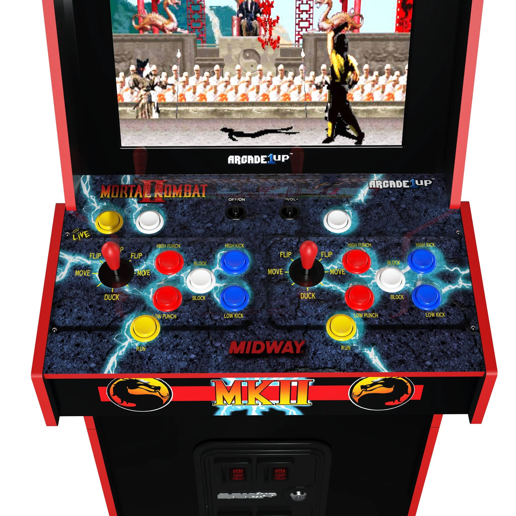 Mortal Kombat II Deluxe Arcade Game Con Gabinete De Pie De Tamaño Completo De 5 Pies De Alto, Negro