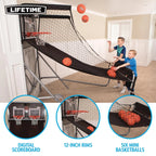 New Double Shot Deluxe Basketball Arcade Game - Standard AC Electrical or Batteries (90648)