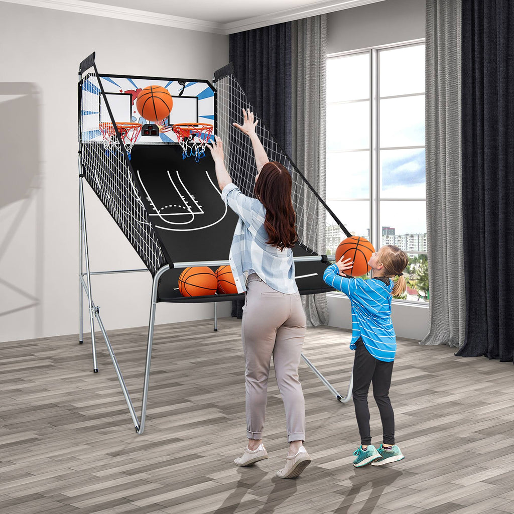 Dual LED Electronic Shot Basketball Arcade Game with 8 Game - 81.5'' X 81'' X 42.5'' (L X W X H)