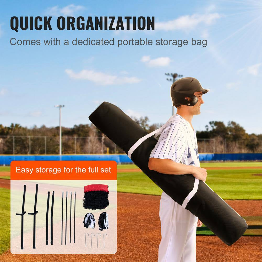 Baseball Softball Practice Net, 7 Ft. X 7 Ft. Portable Baseball Training Net Hitting Batting Catching Pitching, Backstop
