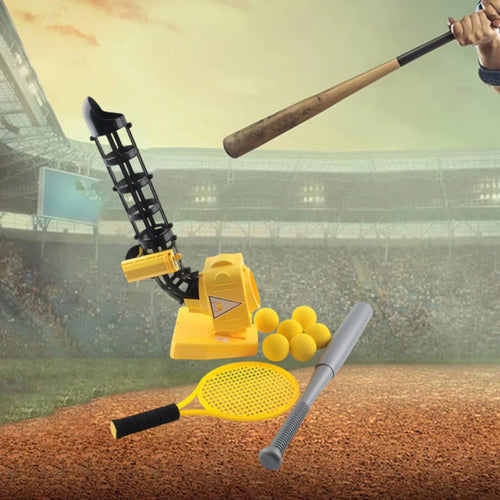 Automatic Baseball Pitching Machine Ball Launcher Training Equipment Batting Practice Toy for Teens Age 4+ Kids