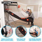 New Double Shot Deluxe Basketball Arcade Game - Standard AC Electrical or Batteries (90648)
