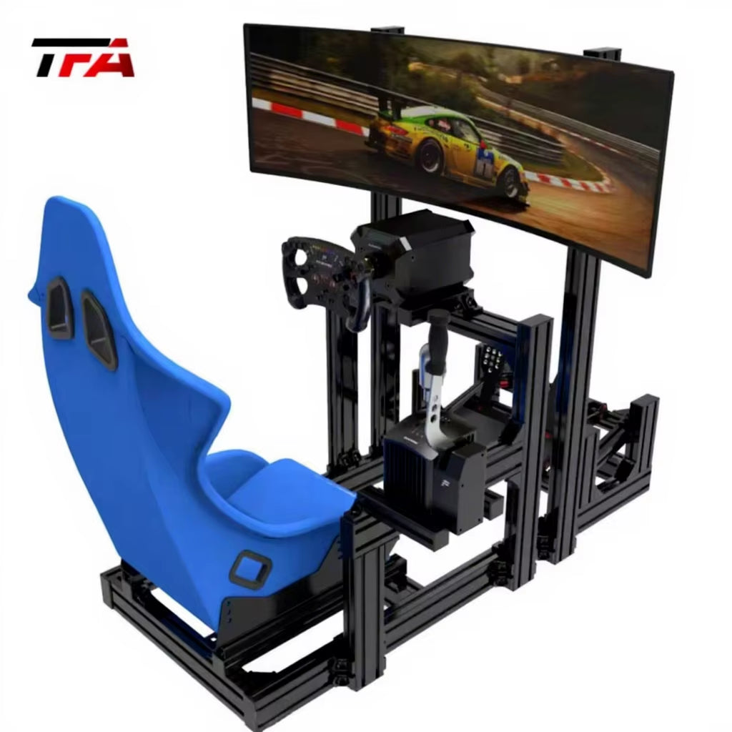 High Quality Games 4080 Pilot Simulation Frame Simulaotor Racing Cockpit Racing Game Simulator for Moza R5 R9 R12 Steering Wheel