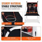 Foldable Basketball Arcade Game 2 Player Indoor Basketball Game with 5 Balls, 8 Game Modes Home Dual Shot Sport