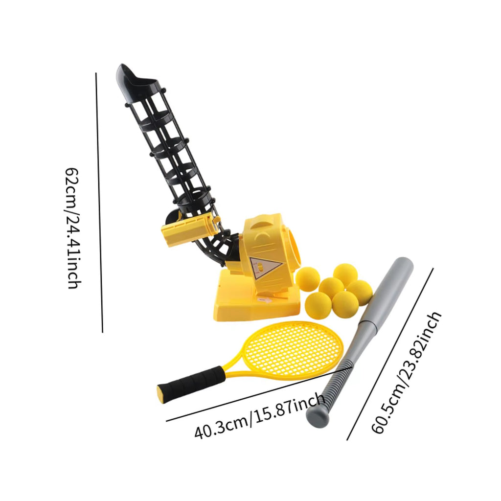 Automatic Baseball Pitching Machine Ball Launcher Training Equipment Batting Practice Toy for Teens Age 4+ Kids