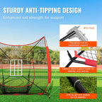 7 Ft. X 7 Ft. Baseball Softball Practice Net, Portable Training Net, Carry Bag, Tee, 12 Balls