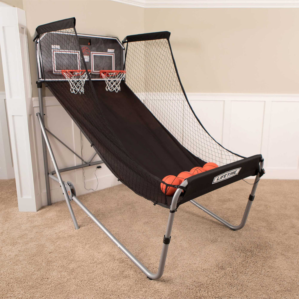 New Double Shot Deluxe Basketball Arcade Game - Standard AC Electrical or Batteries (90648)