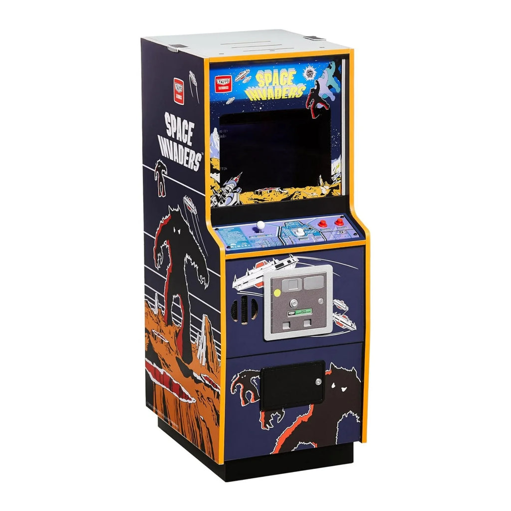 Numskull  Quarter-Sized Space Invaders Collector’S Edition Mini Arcade Machine with Wood Construction, Original ROM, Rechargeable Battery, and 3W Speakers for Retro Enthusiasts