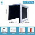 Stock！Inflatable Golf Sim Room Swing Golf Practice Cage with Built-In Fan,Oxford Cloth,Golf Simulator Enclosures