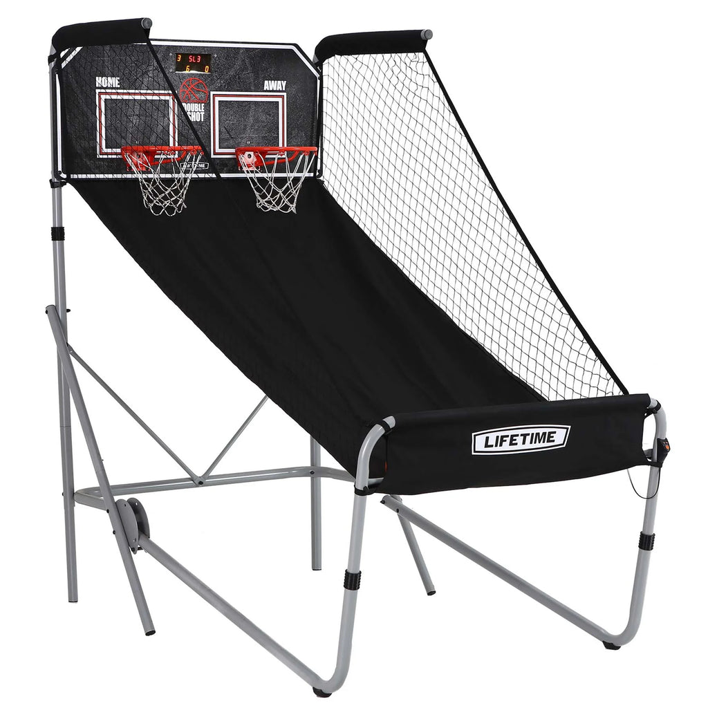 New Double Shot Deluxe Basketball Arcade Game - Standard AC Electrical or Batteries (90648)