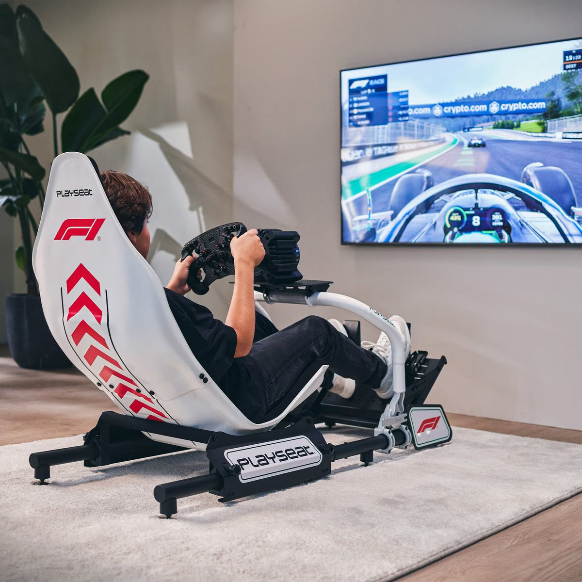 ® Formula Instinct F1® Edition Racing Simulator Cockpit with X-Adapt™ Adjustment, White