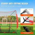 Baseball Softball Practice Net, 7 Ft. X 7 Ft. Portable Baseball Training Net Hitting Batting Catching Pitching, Backstop