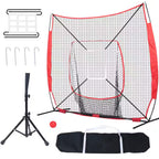Baseball Softball Practice Net, 7 Ft. X 7 Ft. Portable Baseball Training Net Hitting Batting Catching Pitching, Backstop